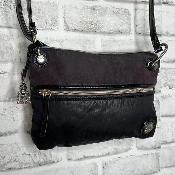 Kipling Vintage Nylon & Leather Crossbody Bag Purse - Picture 1 of 9
